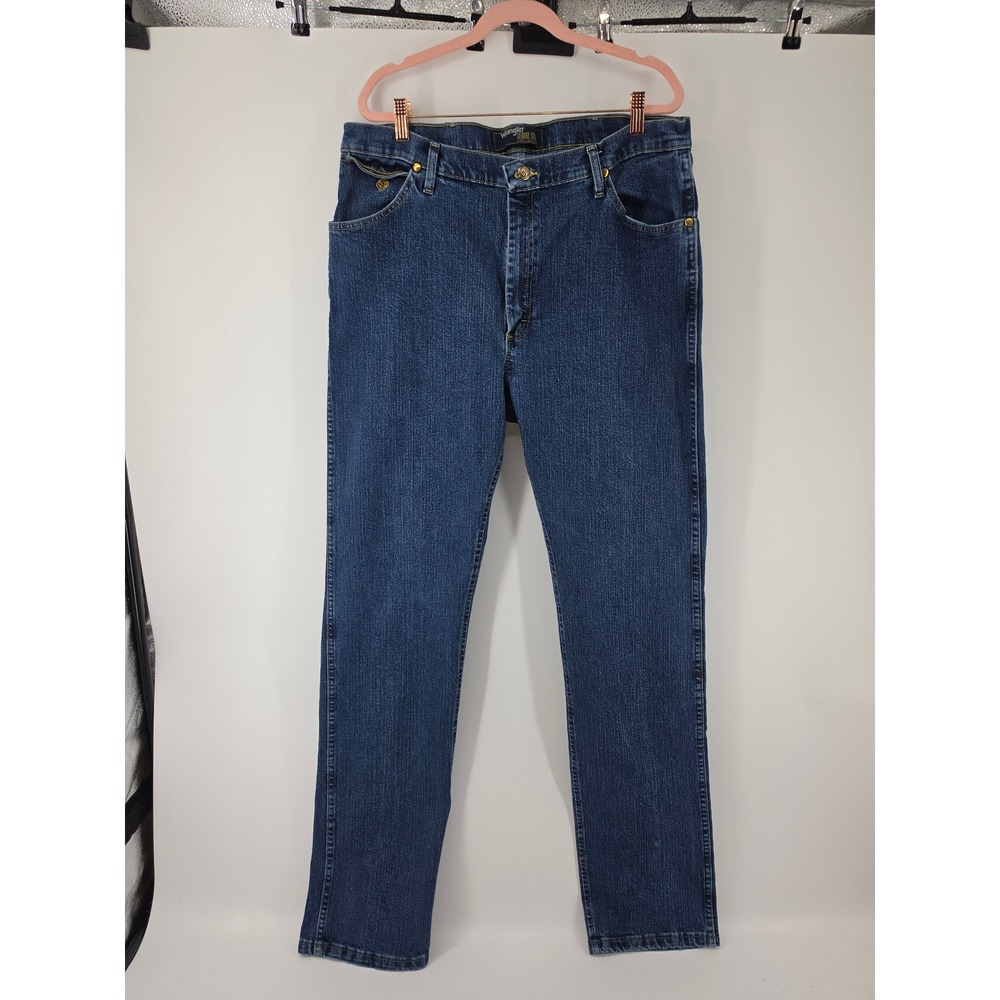 Wrangler George Strait Collection Mens Regular Fit Jeans 38x36 Dark Wash Blue